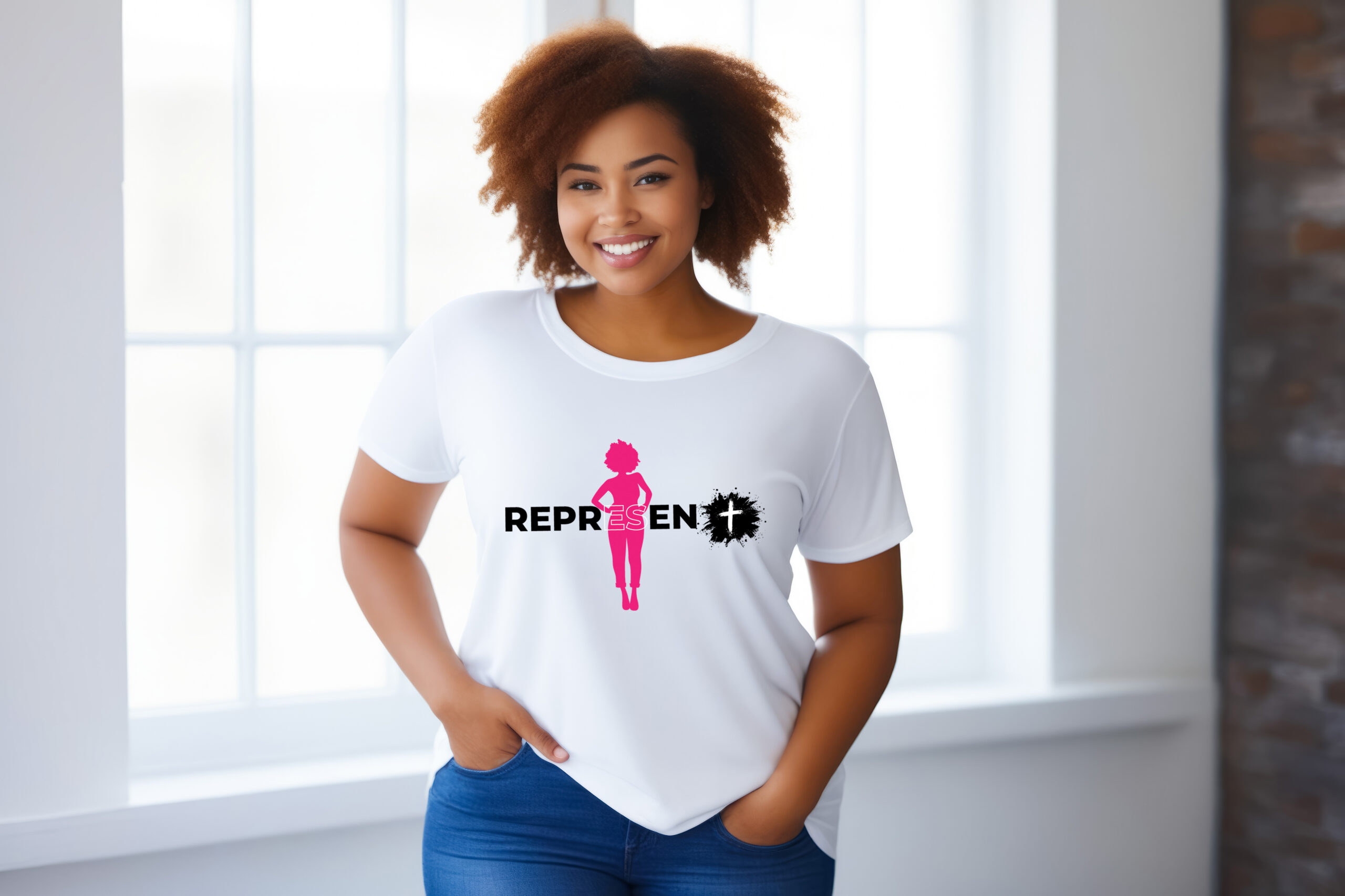 Lady Tshirt Design Mockup